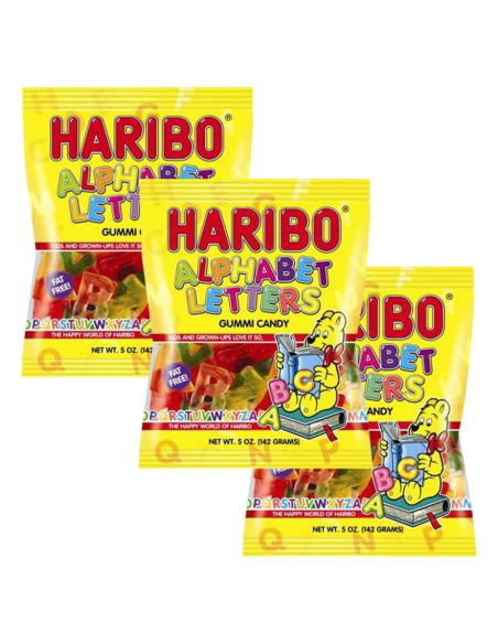 Gominolas Letras del Alfabeto 3 Paquetes de 142g Gominolas Letras del Alfabeto 3 Paquetes de 142g