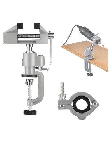Morsa de Mesa ZTUKOMN 7.62 cm 2 en 1 Rotativa 360