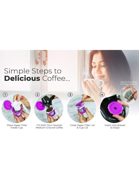 Filtros de Papel Perfect Pod EZ-Cup - 200 Filtros Biodegradables Filtros de Papel Perfect Pod EZ-Cup - 200 Filtros Biodegradables