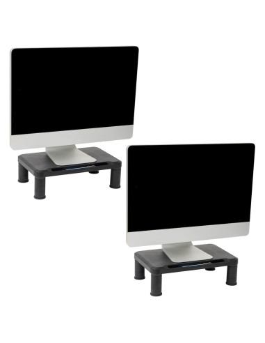 Soporte para Monitor Ajustable Mind Reader Set de 2 Negro