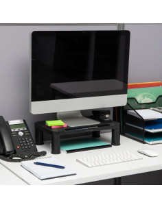 Soporte para Monitor Ajustable Mind Reader Set de 2 Negro 2