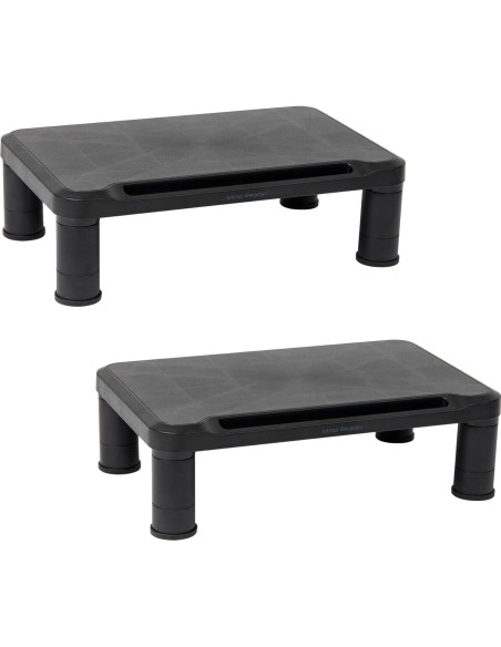 Soporte para Monitor Ajustable Mind Reader Set de 2 Negro Soporte para Monitor Ajustable Mind Reader Set de 2 Negro