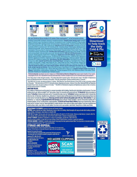 Spray Desinfectante Lysol 562 ml Antibacteriano Multiusos Spray Desinfectante Lysol 562 ml Antibacteriano Multiusos
