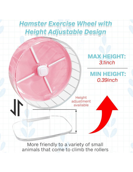 Rueda de Ejercicio para Hámster Kathson 20 cm Silenciosa Rosa Rueda de Ejercicio para Hámster Kathson 20 cm Silenciosa Rosa