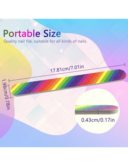 12 Limadoras de Uñas Doble Cara LNAUJS 100/180 Grit Coloridas 12 Limadoras de Uñas Doble Cara LNAUJS 100/180 Grit Coloridas