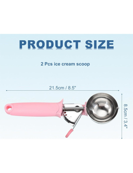 Cucharas para Galletas uxcell 2pcs Acero Inoxidable Rosa Cucharas para Galletas uxcell 2pcs Acero Inoxidable Rosa