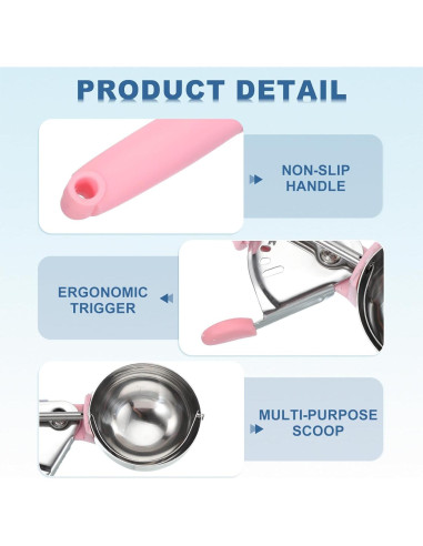 Cucharas para Galletas uxcell 2pcs Acero Inoxidable Rosa