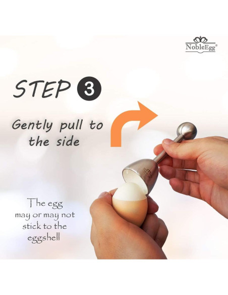 Cortador de Huevos NobleEgg + 4 Cucharas de Acero Inoxidable Cortador de Huevos NobleEgg + 4 Cucharas de Acero Inoxidable