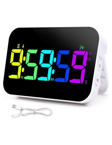 Temporizador Digital TXL Recargable con Pantalla LED RGB