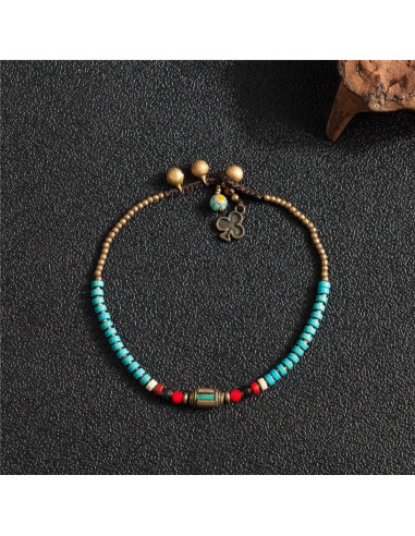 Pulsera de Tobillo Bohemia Kelistom de Piedra Natural 24cm