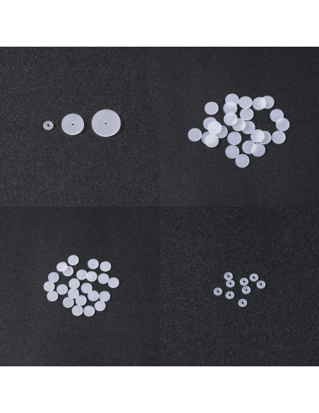 ZS Discos de Silicona para Piercing 50 Pcs 3/5/7 mm Transparentes ZS Discos de Silicona para Piercing 50 Pcs 3/5/7 mm Transparentes