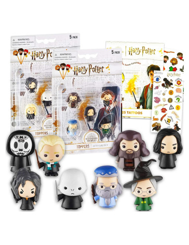 Adornos para Lápices Harry Potter - 10 Figuras 5 cm + Stickers