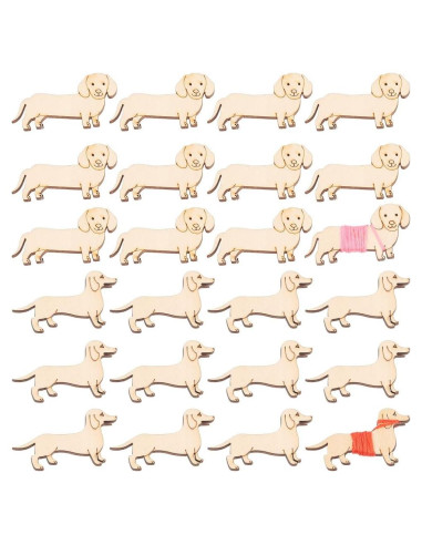 Bobinas de Hilo de Madera NBEADS 24 Pcs Animales DIY