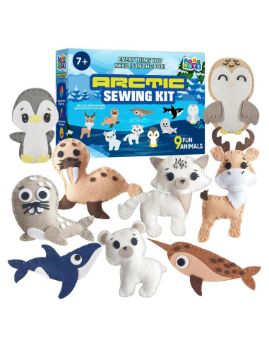 Kit de Costura de Animales Árticos MOMOTOYS para Niños 7+