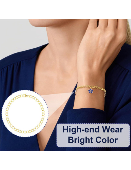 Cadena de Pulsera SmallCat 6PCS Aleación Oro Plata 23cm Cadena de Pulsera SmallCat 6PCS Aleación Oro Plata 23cm