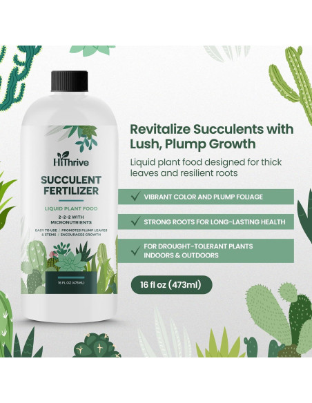 Fertilizante Líquido para Suculentas HiThrive 0.47L - Crecimiento Abundante Fertilizante Líquido para Suculentas HiThrive 0.47L - Crecimiento Abundante