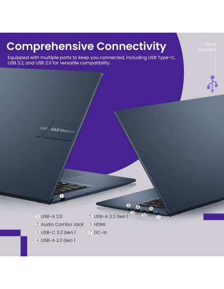Laptop ASUS Vivobook 17.3" FHD, Intel i3, 40GB RAM, 1TB SSD Laptop ASUS Vivobook 17.3" FHD, Intel i3, 40GB RAM, 1TB SSD