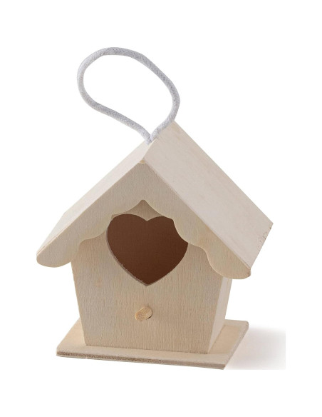 Casa de Pájaro de Madera sin Terminar Make Market - Paquete de 8 Casa de Pájaro de Madera sin Terminar Make Market - Paquete de 8