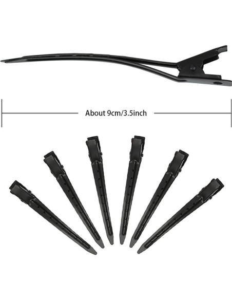 20 Clips de Pelo de Pico de Pato Negros BIYOUTE 8.9cm 20 Clips de Pelo de Pico de Pato Negros BIYOUTE 8.9cm