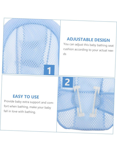 Cojín de Baño Ajustable para Niños Azul - Alfombrilla Antideslizante Cojín de Baño Ajustable para Niños Azul - Alfombrilla Antideslizante