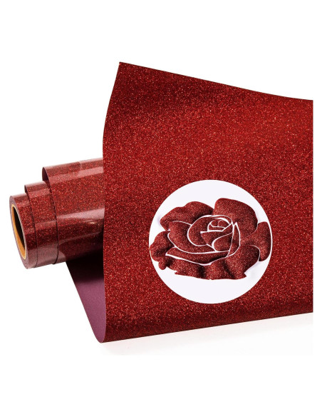 Vinilo de Transferencia de Calor Puff Brillante Rojo 1m x 25cm Vinilo de Transferencia de Calor Puff Brillante Rojo 1m x 25cm