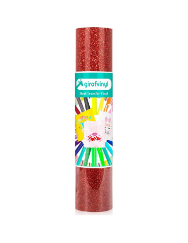 Vinilo de Transferencia de Calor Puff Brillante Rojo 1m x 25cm