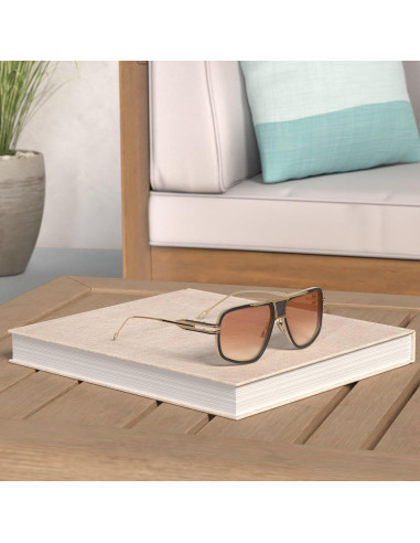 Gafas de sol Dollger para hombres UV400 con marco dorado