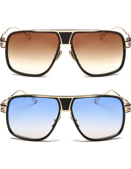 Gafas de sol Dollger para hombres UV400 con marco dorado Gafas de sol Dollger para hombres UV400 con marco dorado