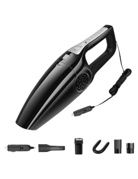 Aspiradora de Coche GENÉRICO 120W 12V Negra con Accesorios Aspiradora de Coche GENÉRICO 120W 12V Negra con Accesorios