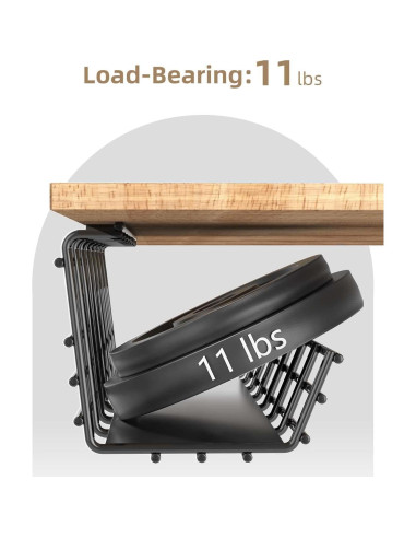 Paquete de 2 Bandejas de Gestión de Cables Delamu - Metal Negro