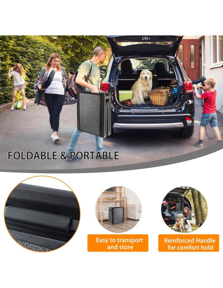 Rampa Plegable para Perros MuzeFansi 160x43cm Antideslizante Rampa Plegable para Perros MuzeFansi 160x43cm Antideslizante