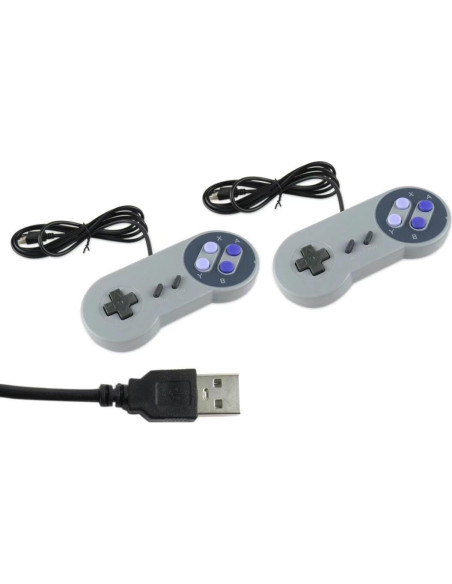 Controlador USB G-tron 2 Pack para Juegos SNES y PC Controlador USB G-tron 2 Pack para Juegos SNES y PC
