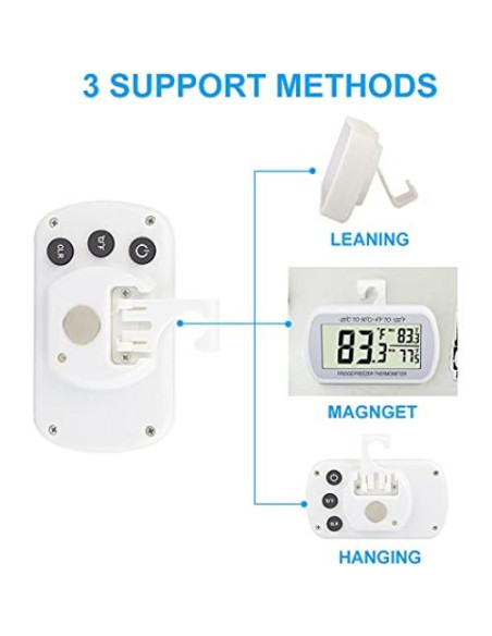 Termómetro Digital VOULOIR Voul-TM01 para Refrigerador IPX3 Termómetro Digital VOULOIR Voul-TM01 para Refrigerador IPX3