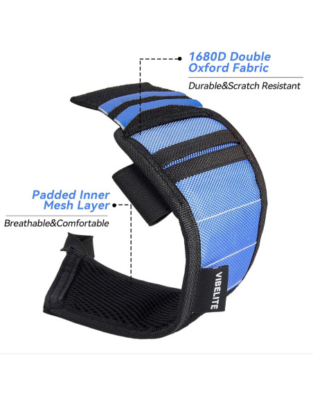 Pulsera Magnética VIBELITE Azul con 12 Imanes Fuertes Pulsera Magnética VIBELITE Azul con 12 Imanes Fuertes