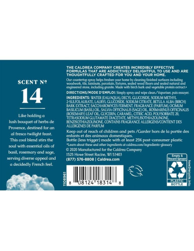 Limpiador en aerosol multi-superficie Caldrea 475ml Salvia Azul Albahaca