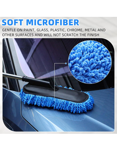 Duster de Microfibra Tanlade con Mango Extensible para Auto