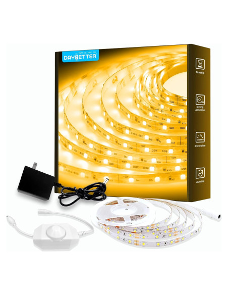 Tira LED regulable 5m blanca cálida DAYBETTER 3000K 12V Tira LED regulable 5m blanca cálida DAYBETTER 3000K 12V