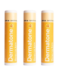 Bálsamo Labial Dermatone Mango SPF 30 Hidratante - Paquete de 3