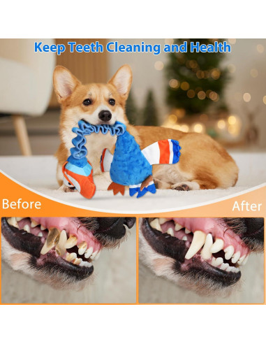 Juguete para perros Homounter Tucán con sonido y papel crujiente