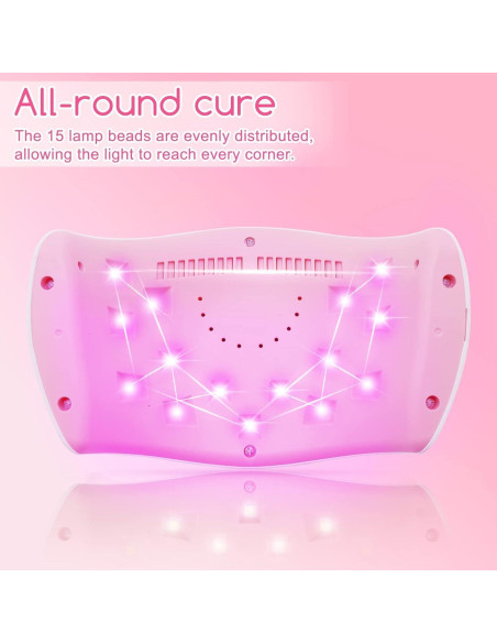 Lámpara de Uñas LED UV Wisdompark S1 72W con 15 Perlas Lámpara de Uñas LED UV Wisdompark S1 72W con 15 Perlas