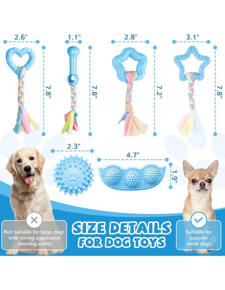 Set de 6 Juguetes para Cachorros ABRRLO - Masticar y Jugar Set de 6 Juguetes para Cachorros ABRRLO - Masticar y Jugar