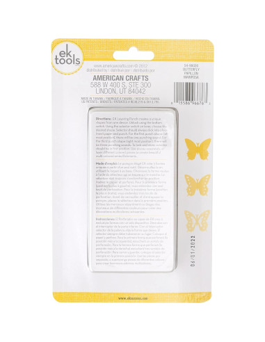 Troqueladora de Papel en Capas Mariposa EK Tools 3 Diseños