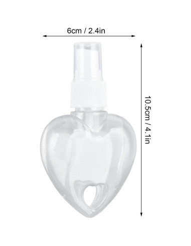 Botellas de Viaje QANYEGN 50ml Transparentes para Llaveros