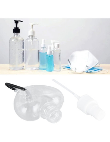 Botellas de Viaje QANYEGN 50ml Transparentes para Llaveros