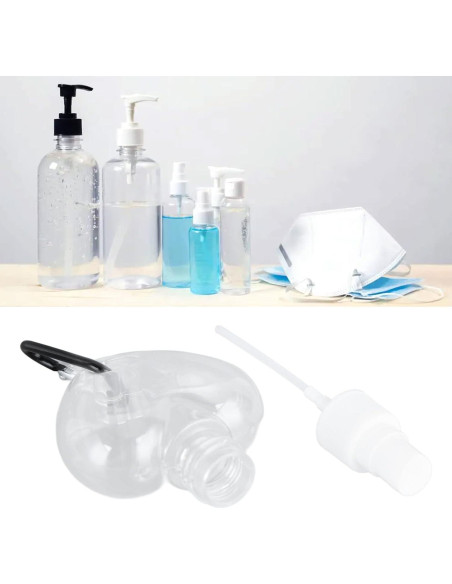 Botellas de Viaje QANYEGN 50ml Transparentes para Llaveros Botellas de Viaje QANYEGN 50ml Transparentes para Llaveros