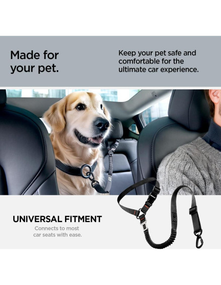 Cinturón de Seguridad Retráctil Spigen para Mascotas 2-en-1 Cinturón de Seguridad Retráctil Spigen para Mascotas 2-en-1