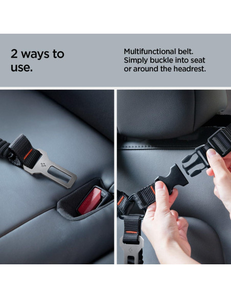 Cinturón de Seguridad Retráctil Spigen para Mascotas 2-en-1 Cinturón de Seguridad Retráctil Spigen para Mascotas 2-en-1