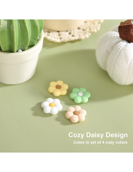 Empuñaduras para Pulgar CasosexploreLab para Nintendo Switch 2 - 4 Tapas de Joystick Silicona Floral