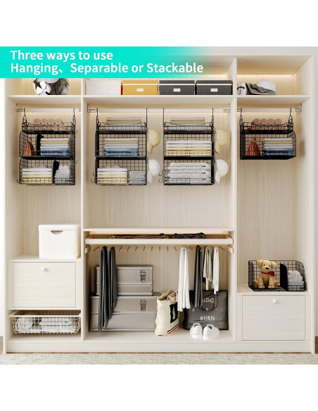 Organizador de Closet Colgante HapiRm - 3 Niveles Metálicos Organizador de Closet Colgante HapiRm - 3 Niveles Metálicos