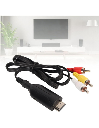 Convertidor HDMI a AV Zopsc 4K 30Hz Compatible con VHS y DVD